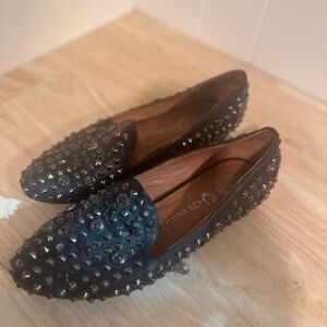 Jeffrey Campbell Black Studded Loafers